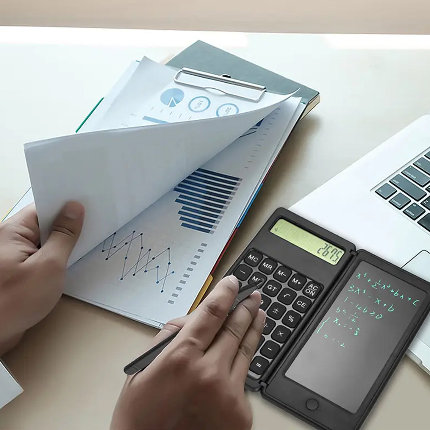 Foldable smart Calculator With 6 Inch Lcd Tablet Digital Drawing Pad Stylus Pen