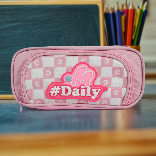 Pencil Pouch With Zipper 1 Pc  2 Compartment)