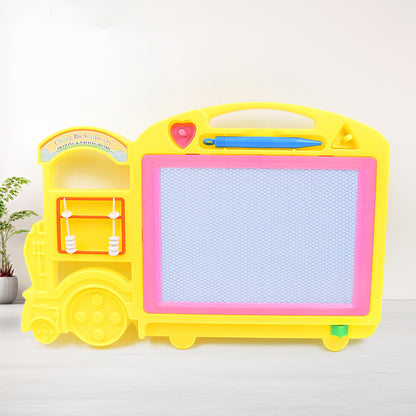 Bus Shape Drawing Writing Slate Board For Kids