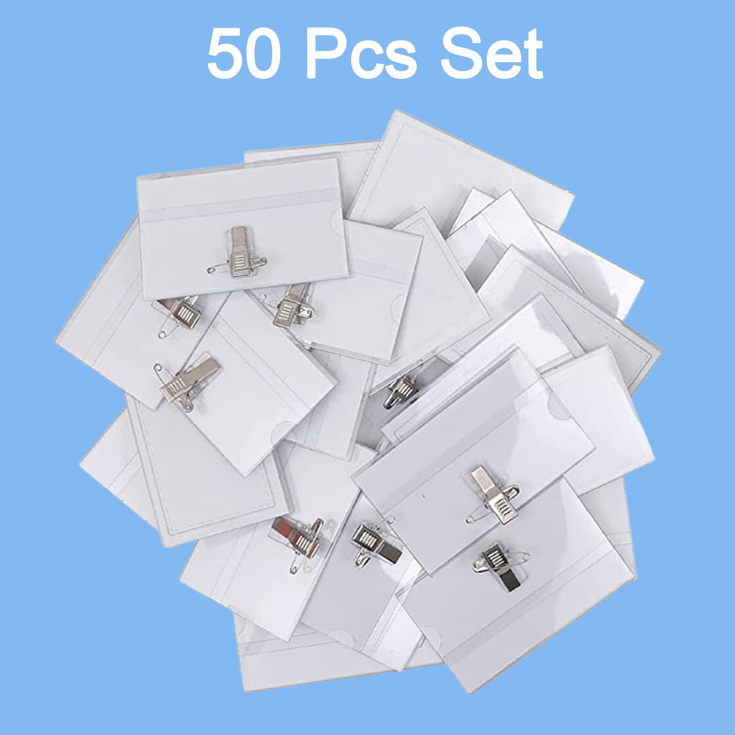 Plastic Transparent Cardholders With Pin clip