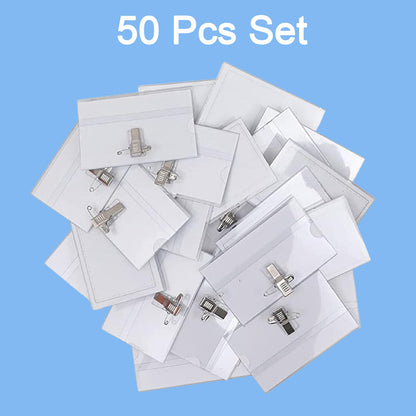 Plastic Transparent Cardholders With Pin clip