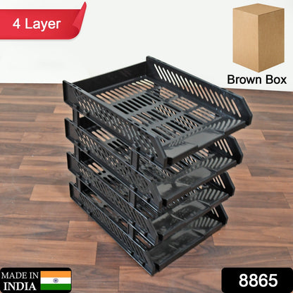 File Cabinets Storage Rack Magazine Newspaper Rack Filing Cabinet Four-layer File Rack Stacking Rack (4 Layer)