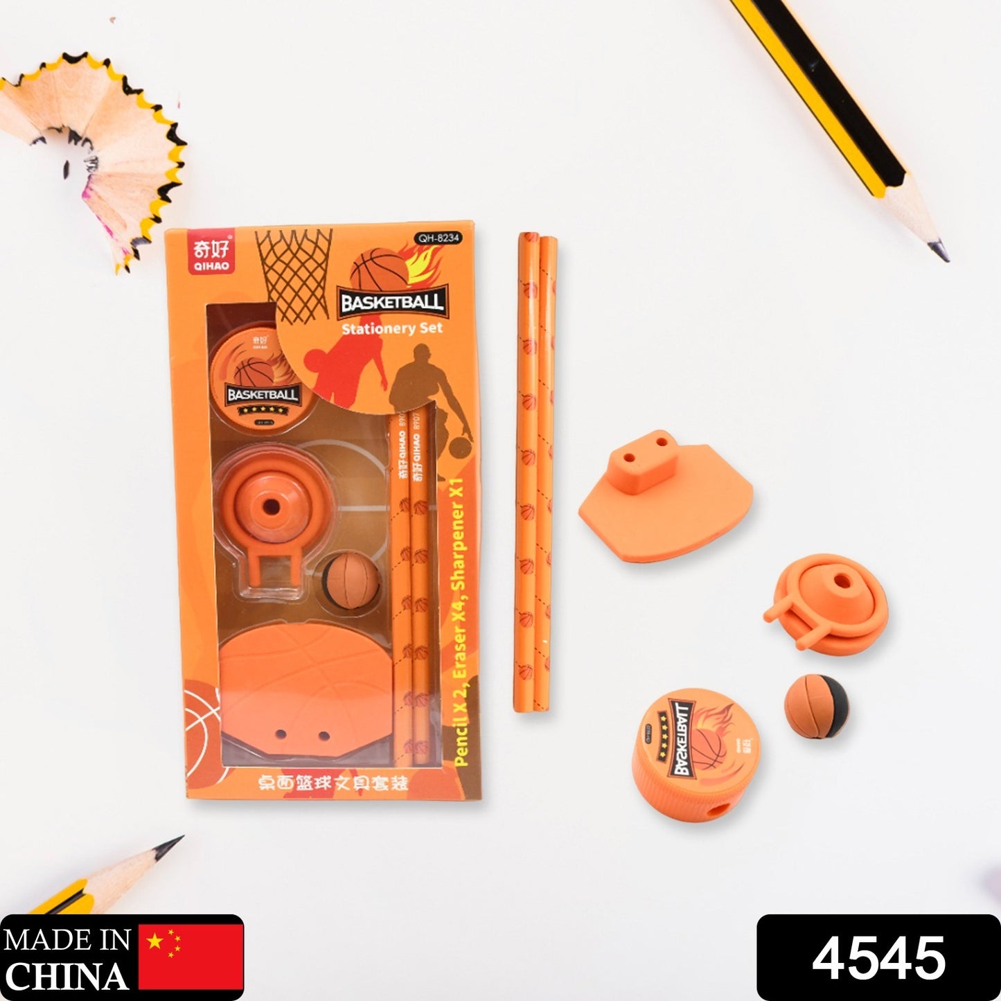 Stationary Kit Football  Basketball Theme Stationary Set For Kids Pencil Sharpener Eraser