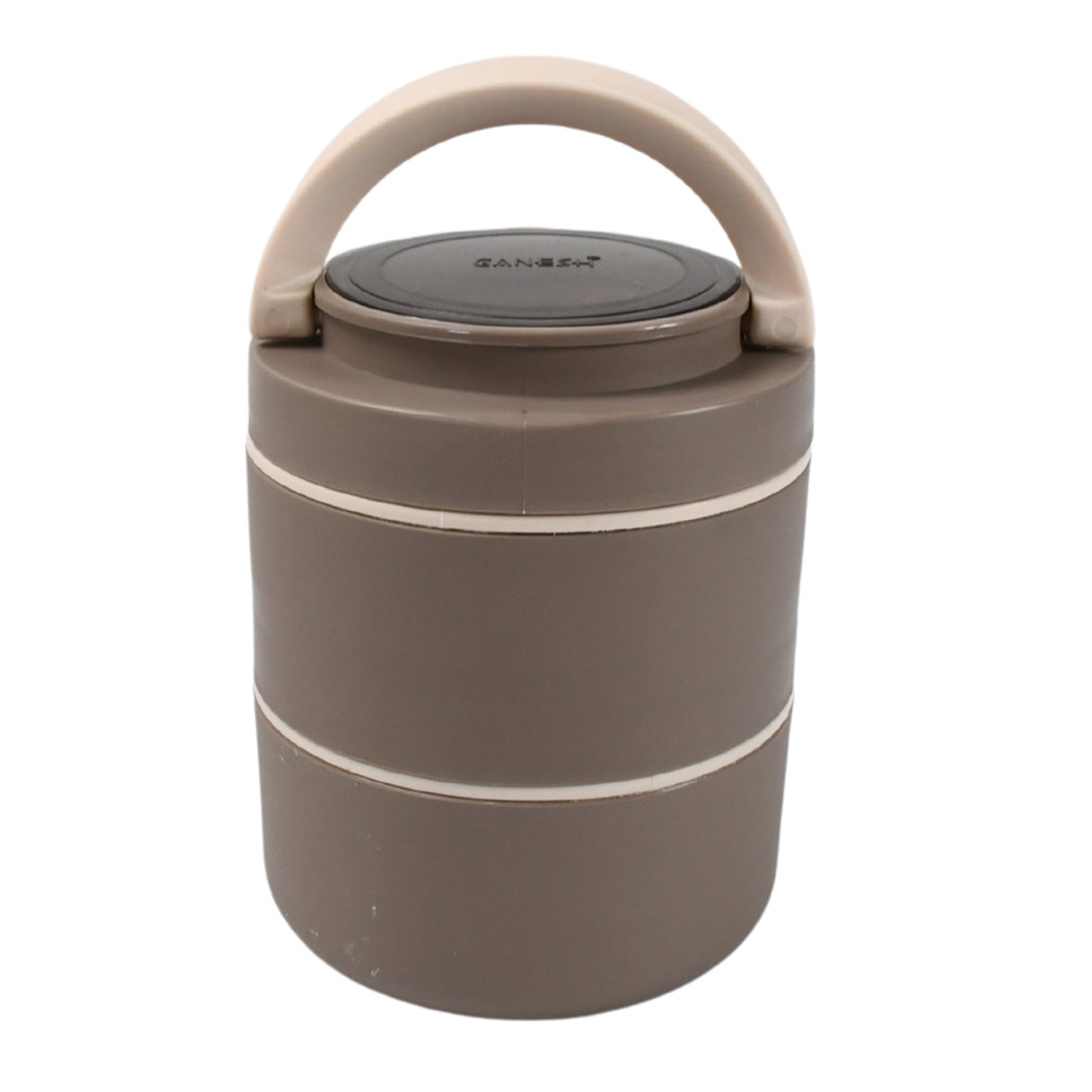 Ganesh Smart Stack 2 Layer Protable Lunch Box Stainless Steel Airtight