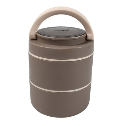 Ganesh Smart Stack 2 Layer Protable Lunch Box Stainless Steel Airtight