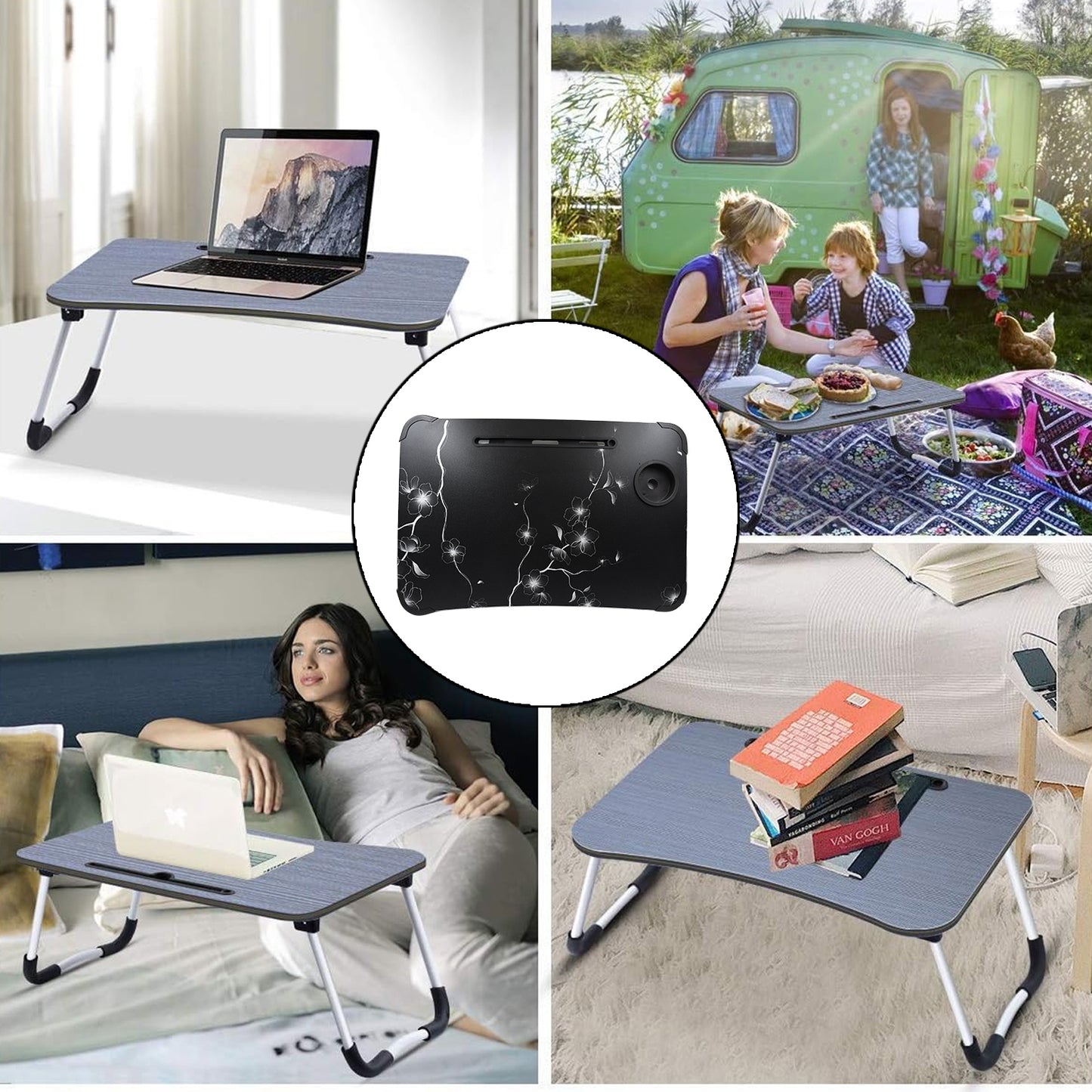 Laptop Table Foldable Portable (grey color)