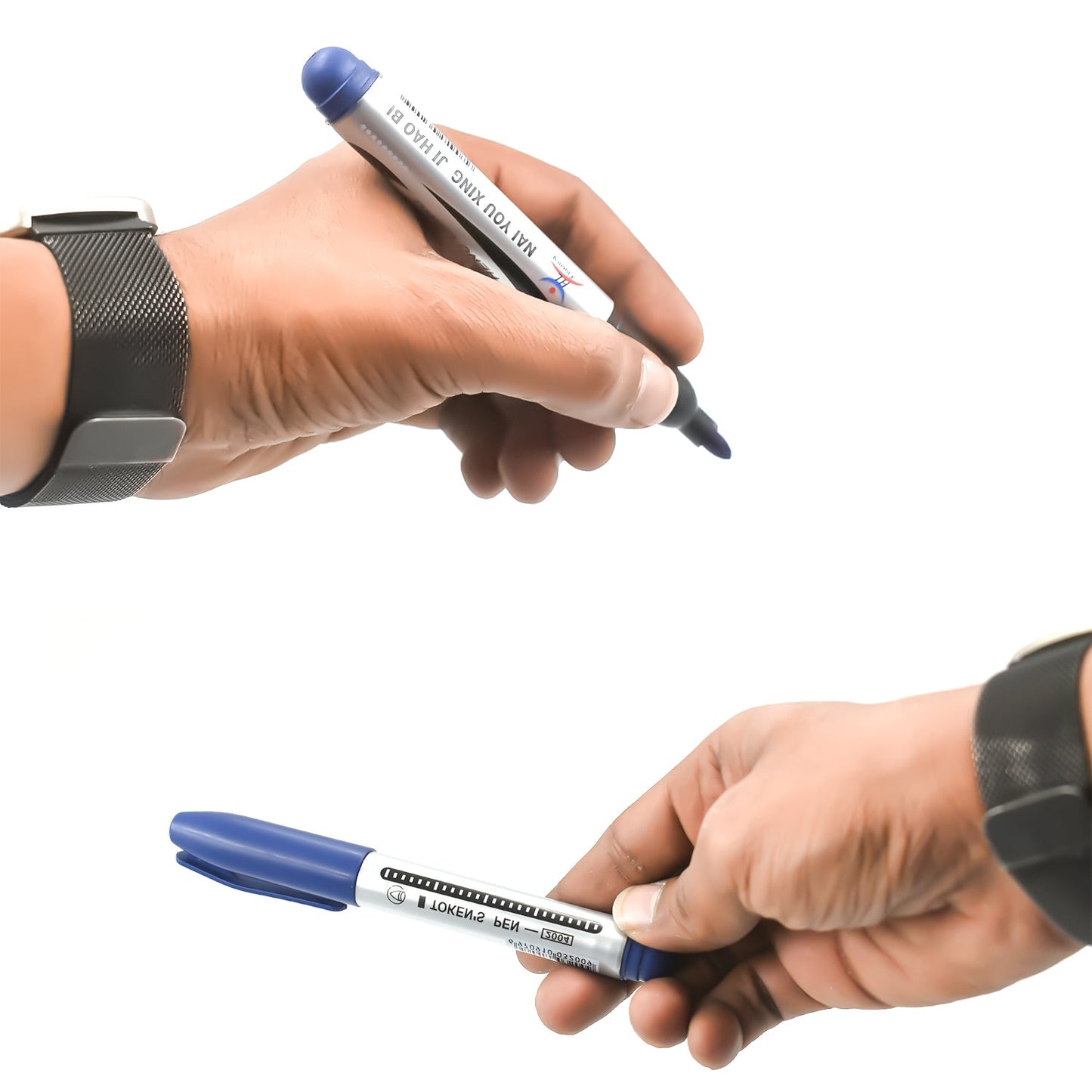 10pc Blue Marker And Pen Used In Studies And Teaching White Boards