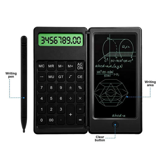 Foldable smart Calculator With 6 Inch Lcd Tablet Digital Drawing Pad Stylus Pen