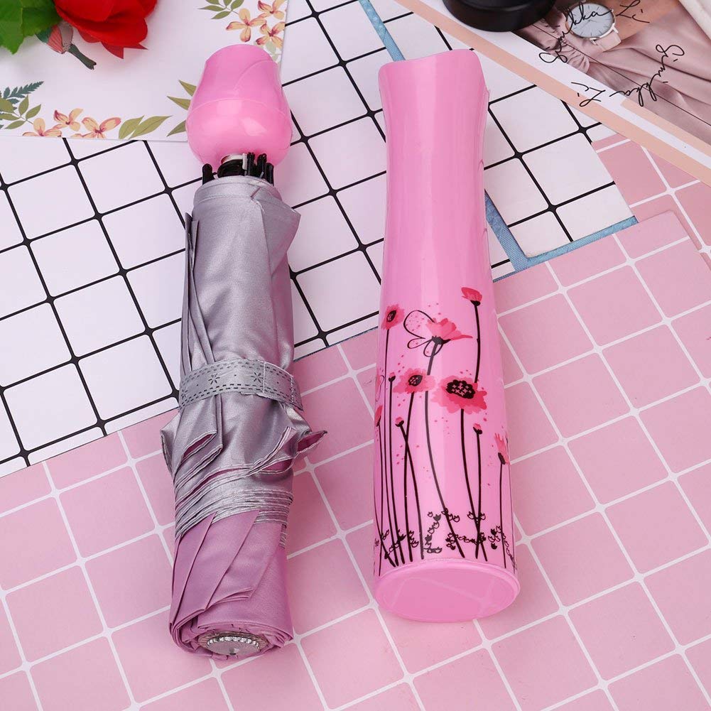 Rose Umbrella Lightweight Waterproof with Mini Rose Flower Case