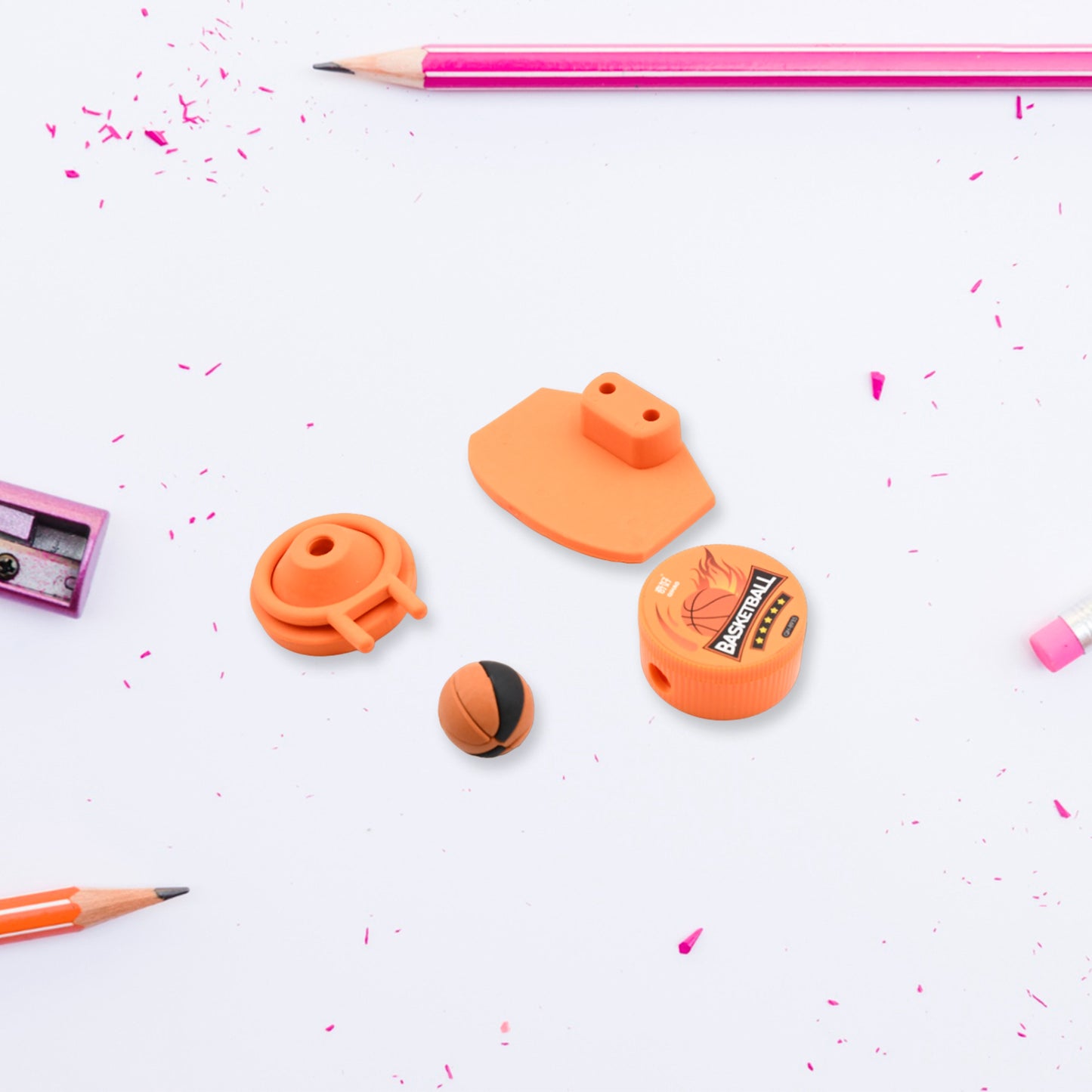Stationary Kit Football  Basketball Theme Stationary Set For Kids Pencil Sharpener Eraser
