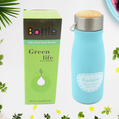 Stainless Steel Water Bottle With Handle Fridge Water Bottle Stainless Steel Water Bottle Leak Proof Rust Proof Hot  Cold Drinks Gym Sipper Bpa Free Food Grade Quality Steel Fridge Bottle For Officegymschool (360 Ml)