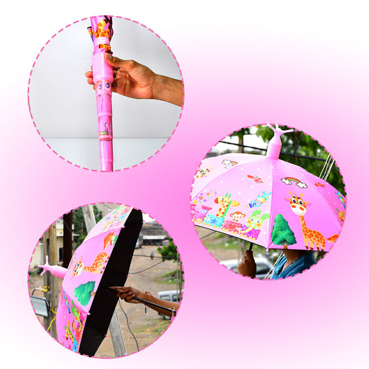 Umbrella With Handle And Lightweight Safety Round Plastic Cap