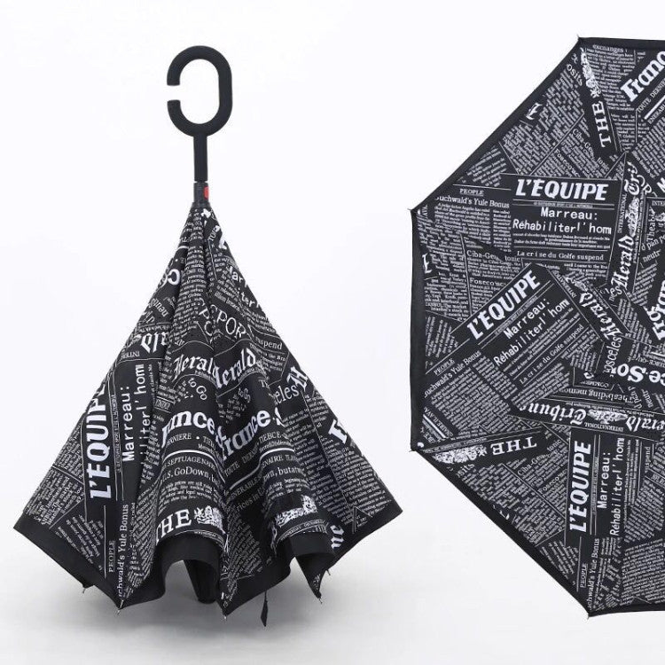 Printed Windproof Reverse Umbrella