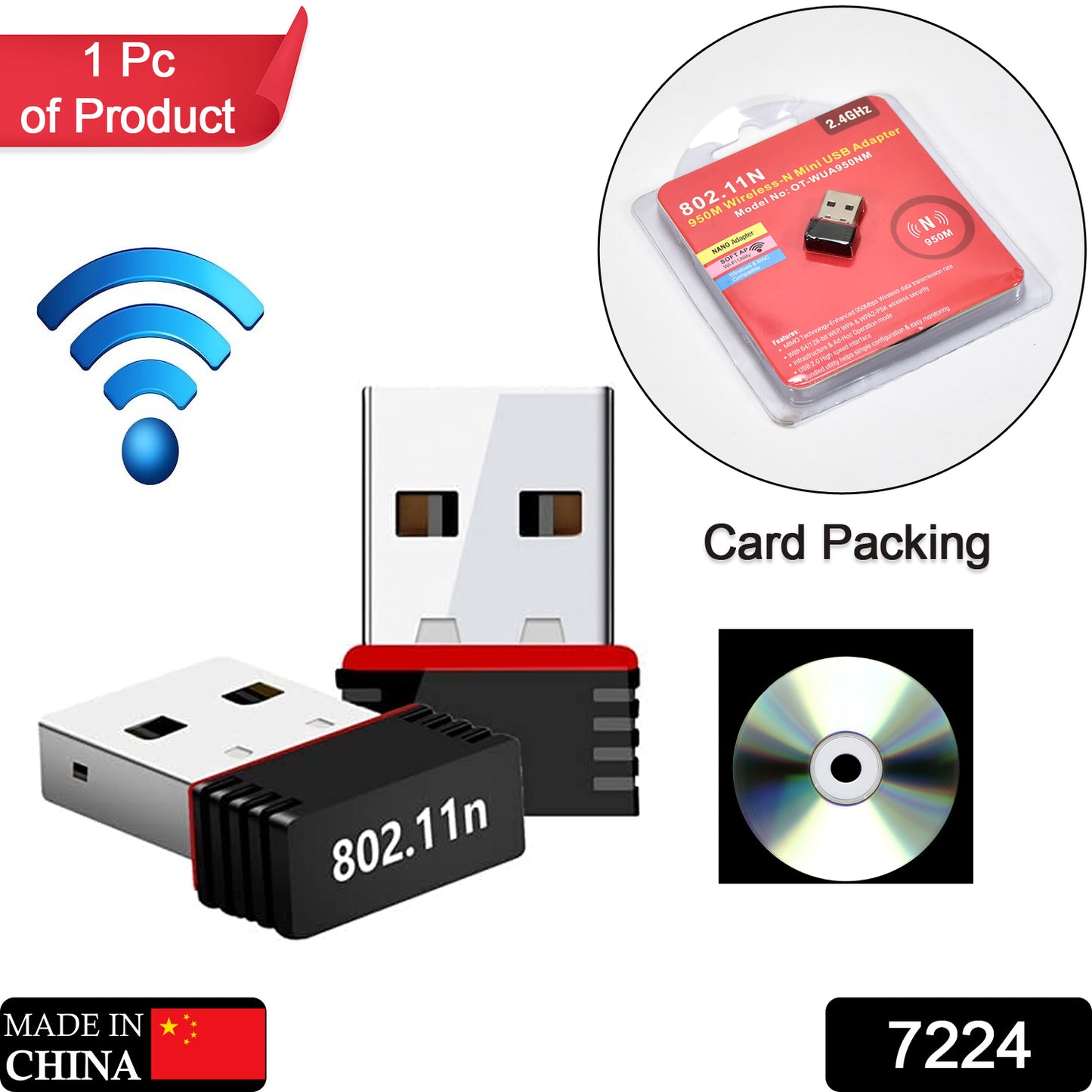 Wi-fi Receiver Wireless Mini Wi-fi Network Adapter With Driver cd