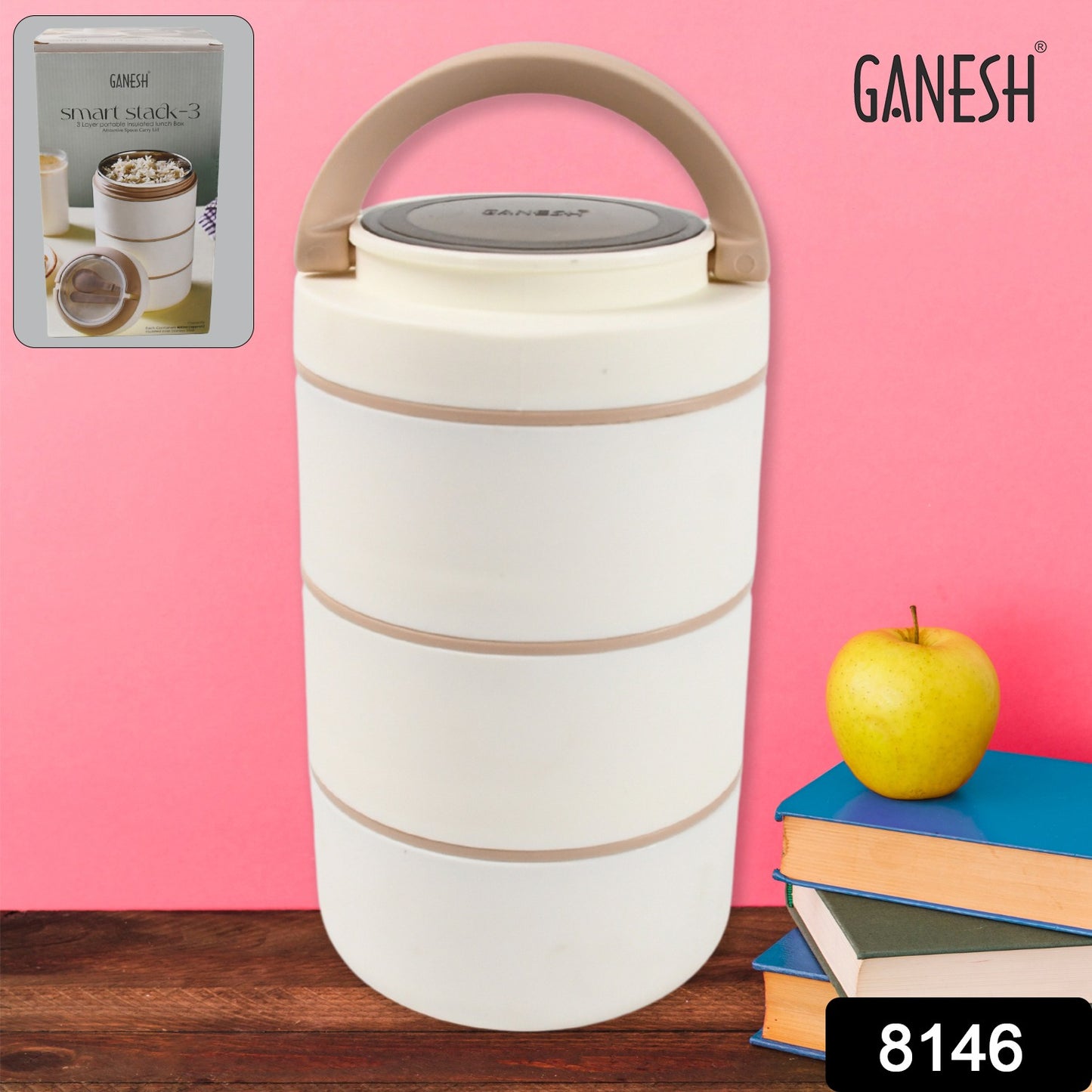 Ganesh Smart Lunch Box Stainless Steel Airtight Leak-prook