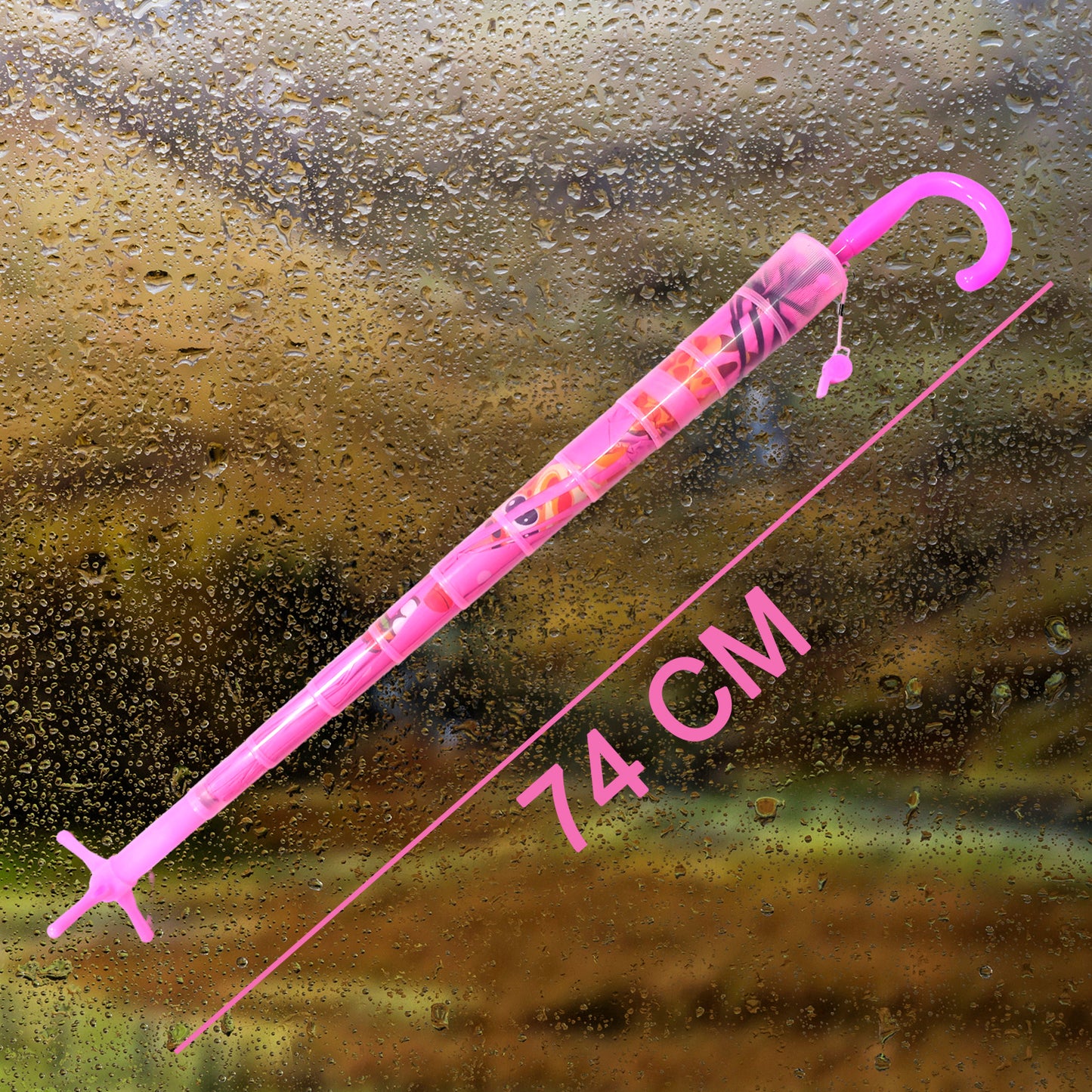 Umbrella With Handle And Lightweight Safety Round Plastic Cap