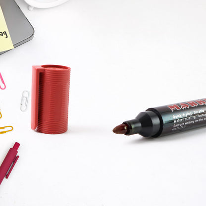 Premium Permanent Red Marker Pen Set (12 Pcs Set)