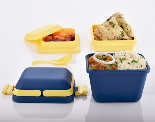 Airtight Lunch Box With Handle  Push Lock