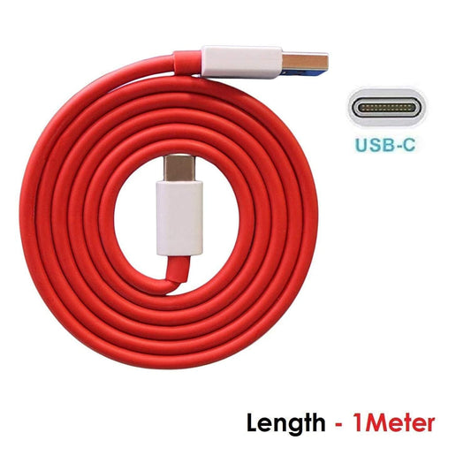 Fast Charging Cable  Data Transfer Cable For C Type Mobile Use 1 Meter ( Red )