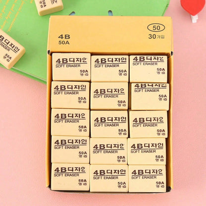 4b yellow Erasers 30 Pack