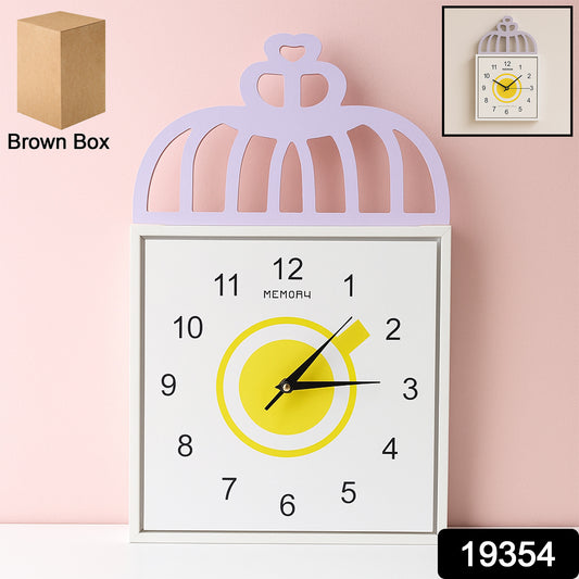 Decorative Square Wall Clock Battery Operated  1 Pc