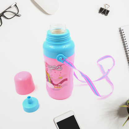 Plastic Sports Insulated Water Bottle With Straw (500ml)