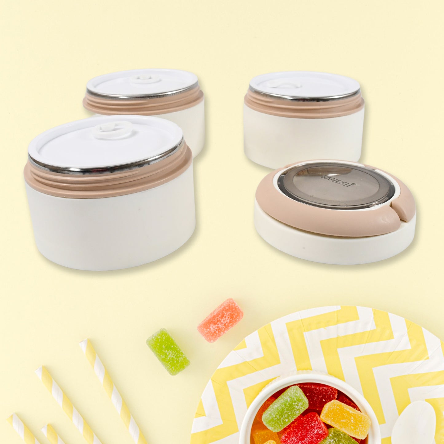 Ganesh Smart Lunch Box Stainless Steel Airtight Leak-prook
