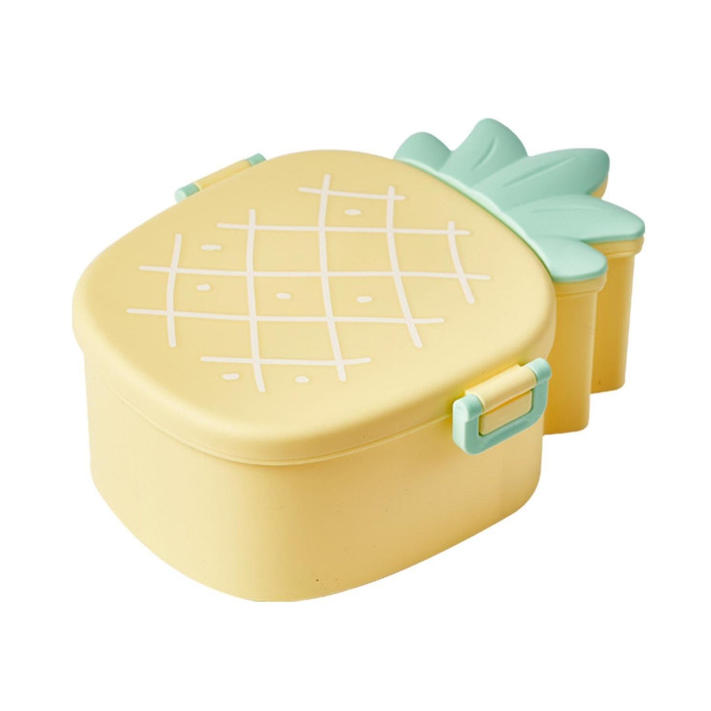 Kids Lunch Box Cute Pineapple Shaped Bento Box With Fork Spoon Snack Candy Container Microwave Portable