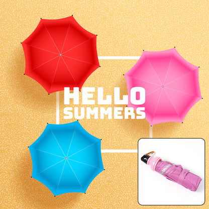 4 Fold Foldable Bottle Summer Umbrella
