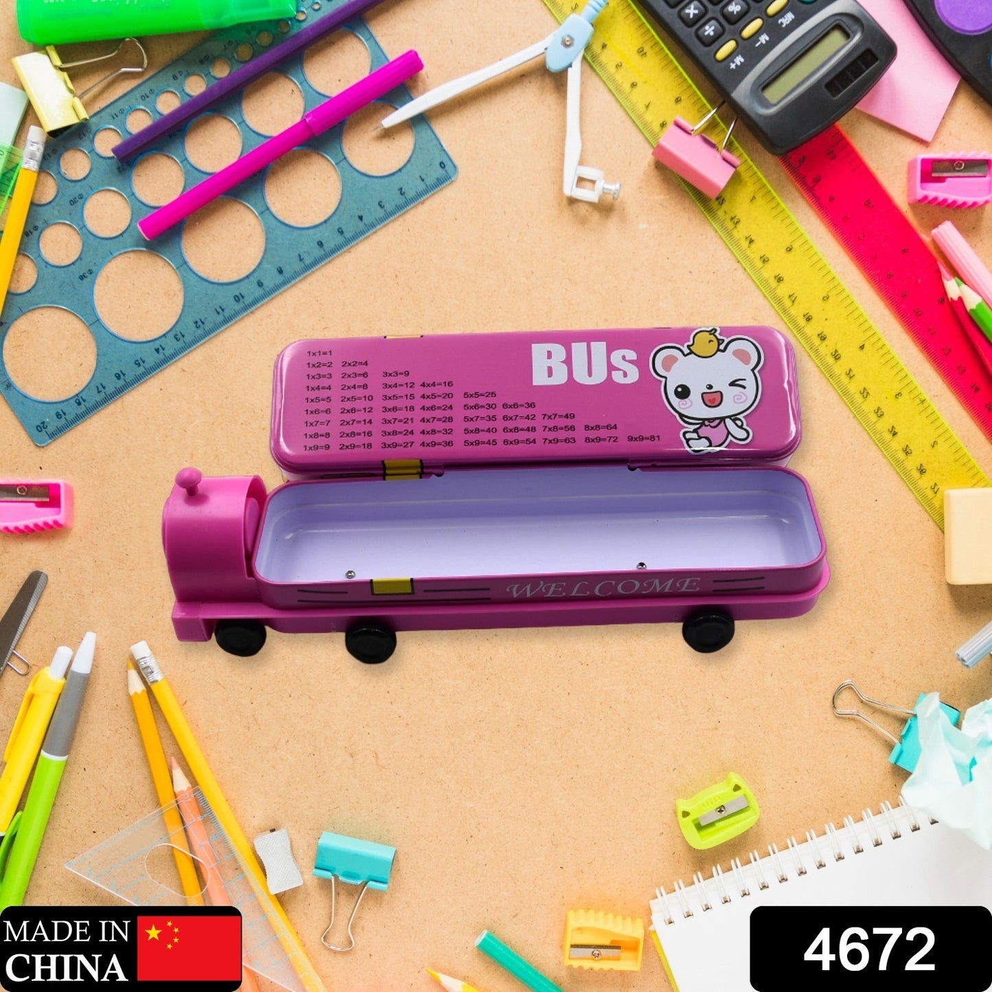 Double Decker Magic Bus Compass 2 Layer Metal Bus