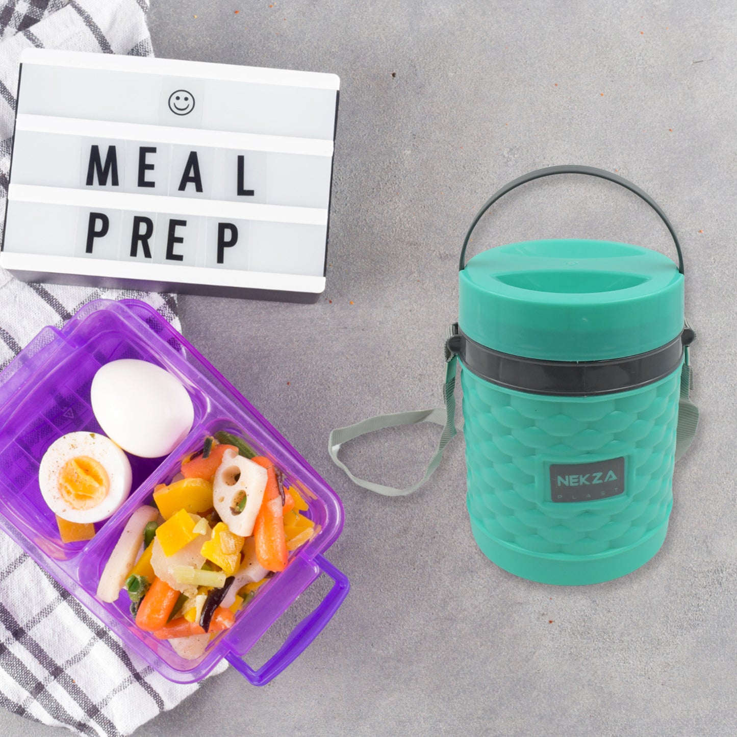 Double Wall Insulated Stainless Steel Tiffin 4 Compartment Lunch Box