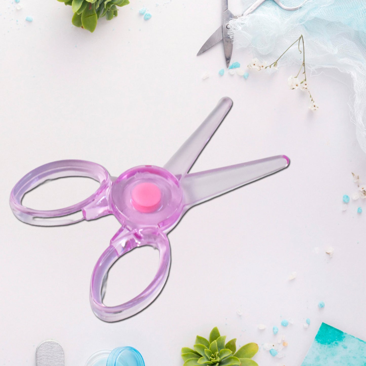 Plastic Child-safe Scissor (1 Pc  Mix Color)