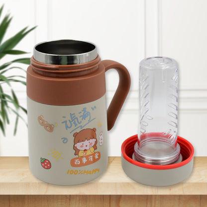 Stainless Steel Mug  Bottle Vacuum Insulated Cup With Handle Small Cup (550 Ml)