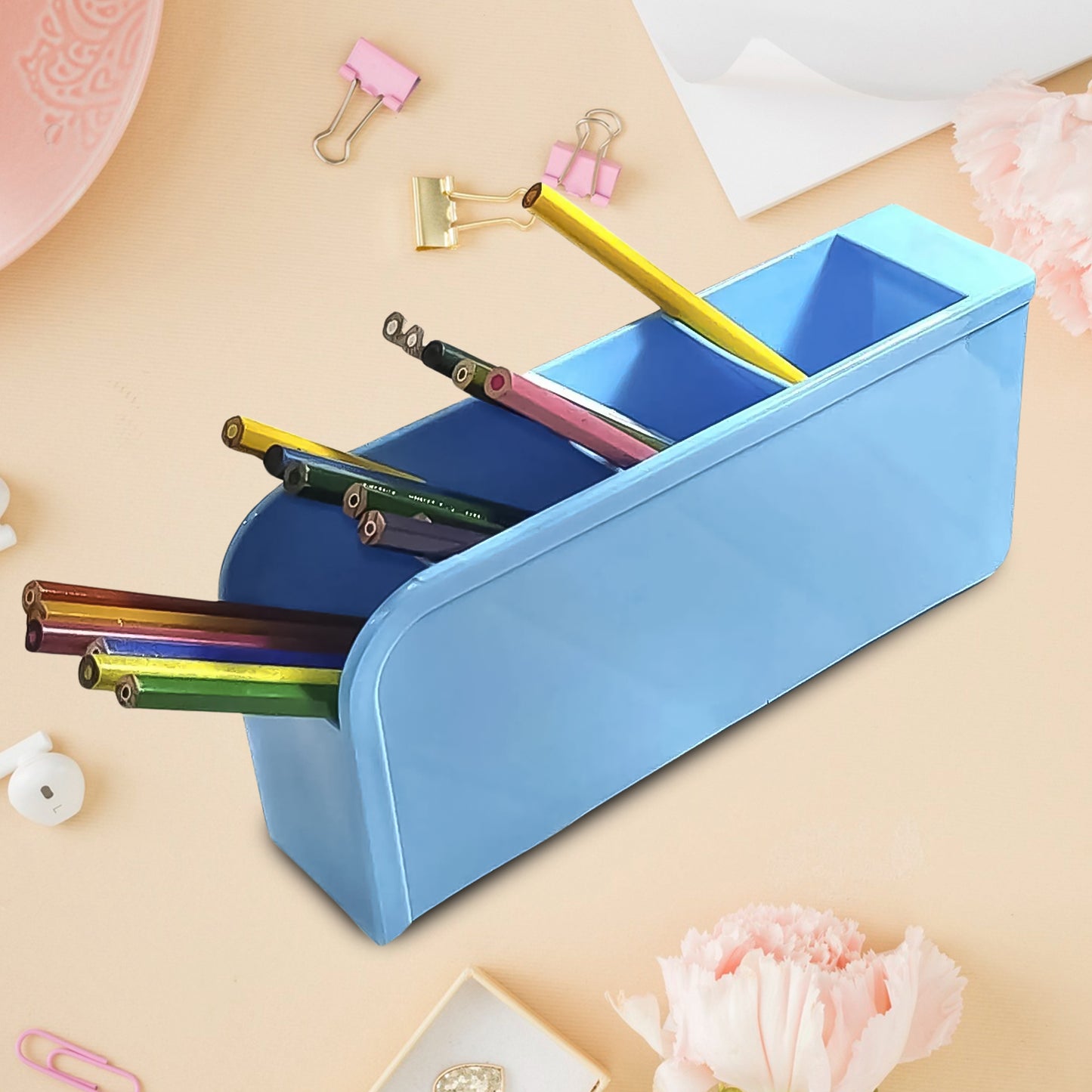 Multipurpose 4 Compartment Pen Holder(1 Pc)