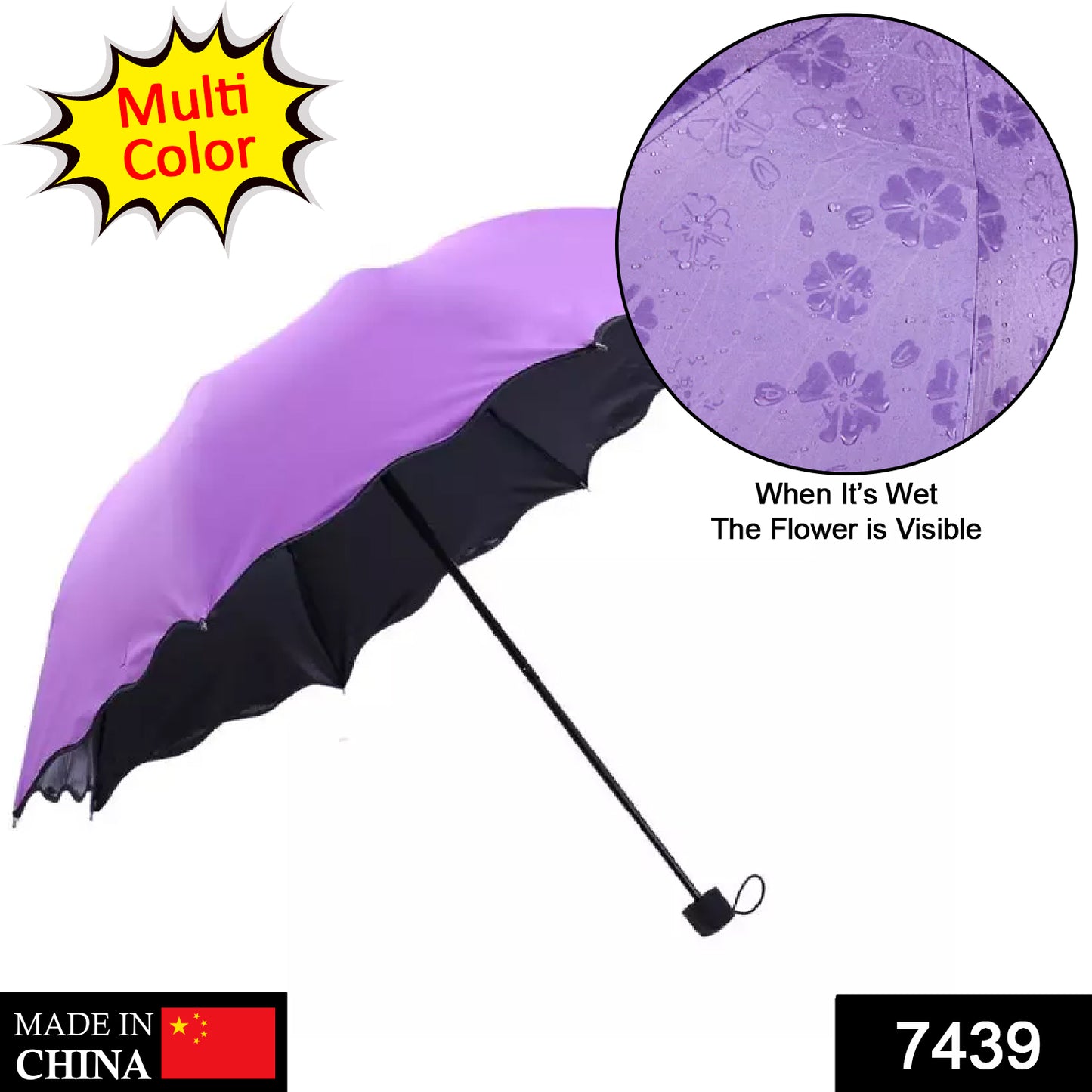 Changing Secret Blossoms With Water Magic Print umbrella
