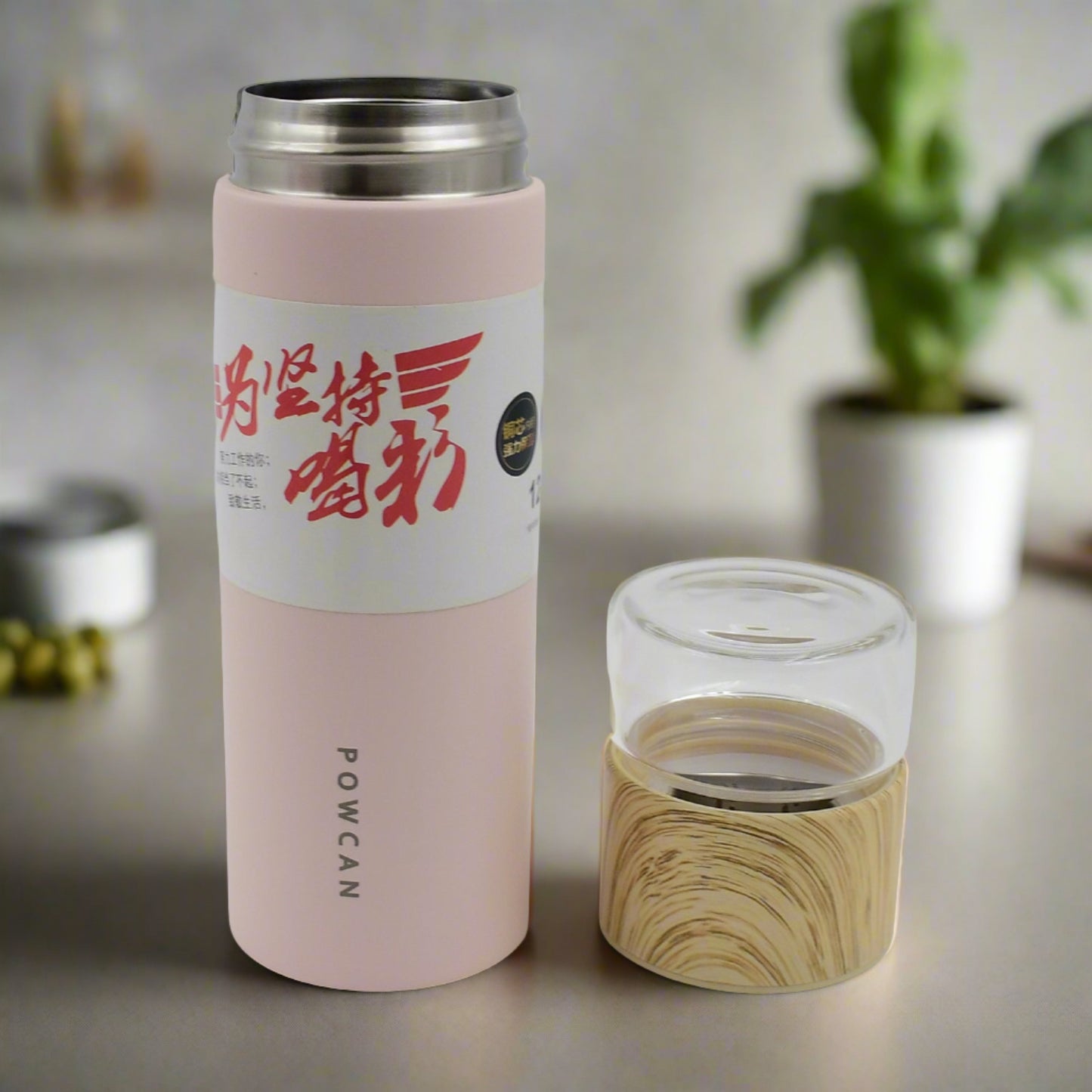 Steel Water Bottle With Glass Lid for kids (350 Ml)