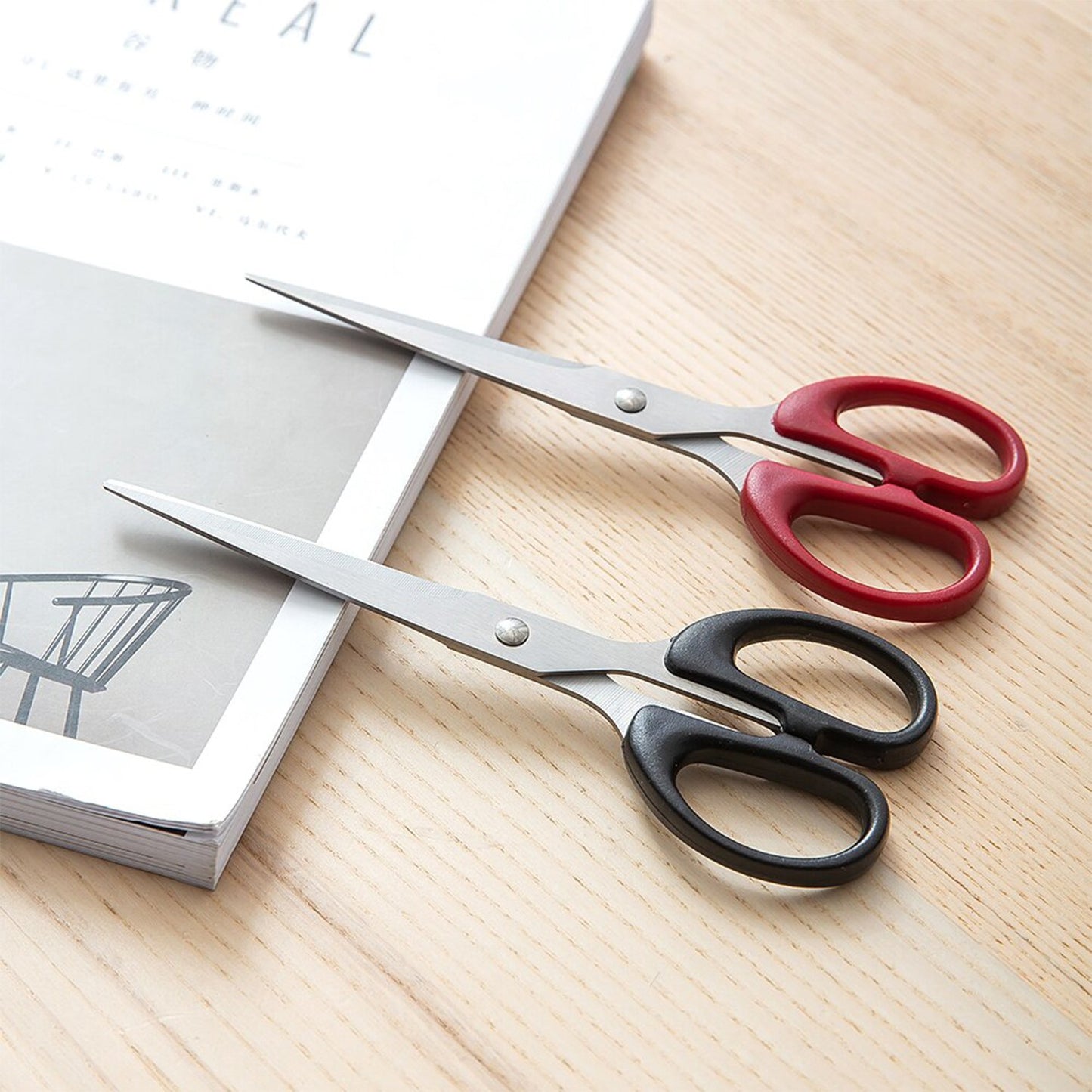 Stainless Steel Scissors With Plastic Handle Grip 160mm (1pc Only)