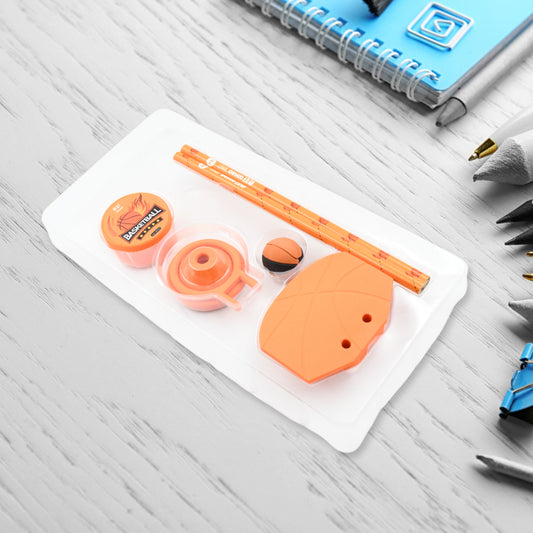 Stationary Kit Football  Basketball Theme Stationary Set For Kids Pencil Sharpener Eraser