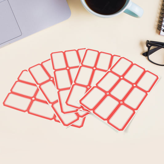 Multipurpose Blank Label Sticker Sheets for students and office (50 Sheet Set)