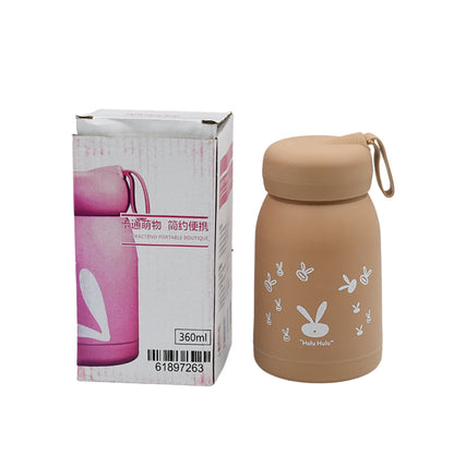Cute Bunny Water Bottle For Kids - 360 Ml