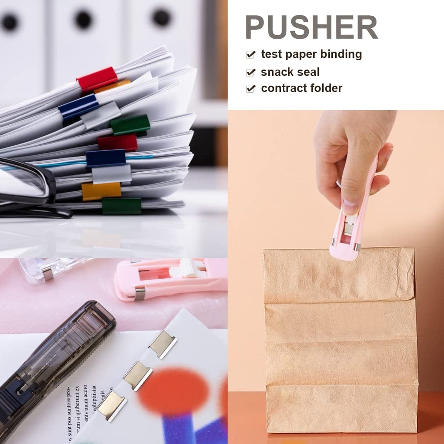 Portable Paper Clamp Clip Dispenser Handheld