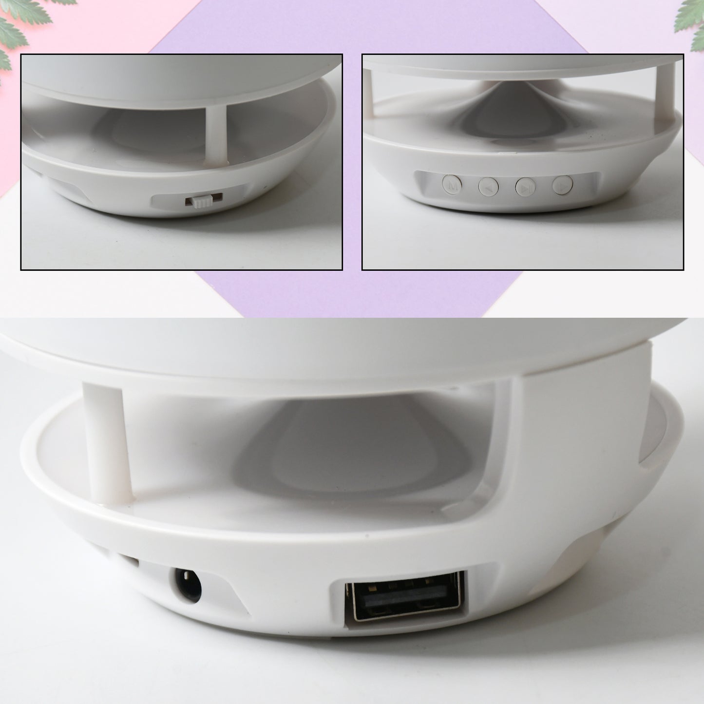 Multifunctional 4 Compartment Pen Holder With Bluetooth Speaker Laptop Desk Speaker  Table Lamp Night Lamp Smart Color Changing Pen Stand