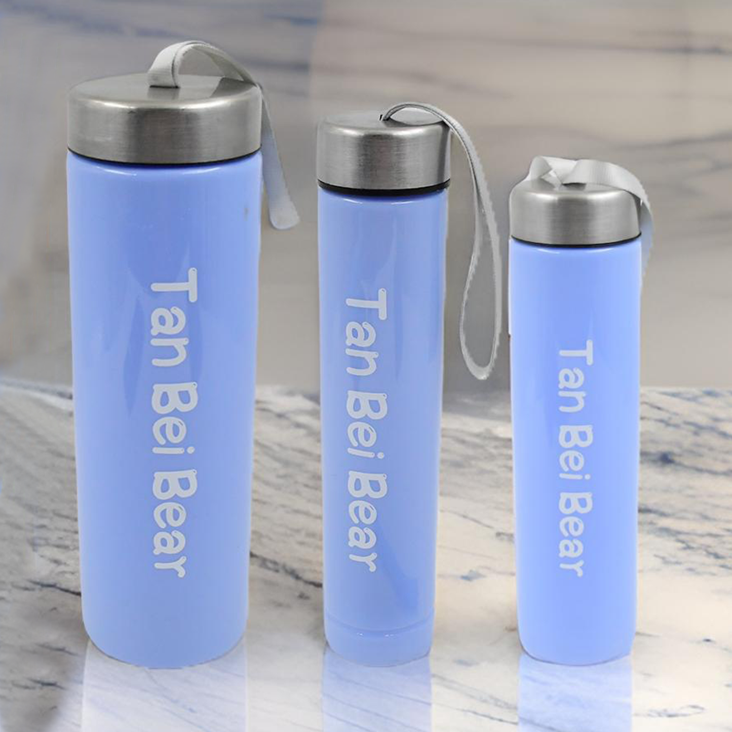 Plastic Water Bottle 3 Different Size Bottle Tumbler With Straw (4 Pc Set)