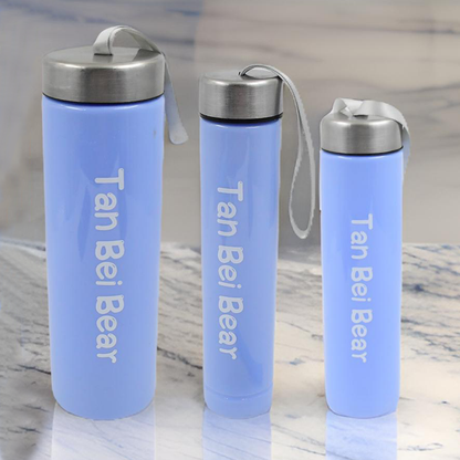 Plastic Water Bottle 3 Different Size Bottle Tumbler With Straw (4 Pc Set)