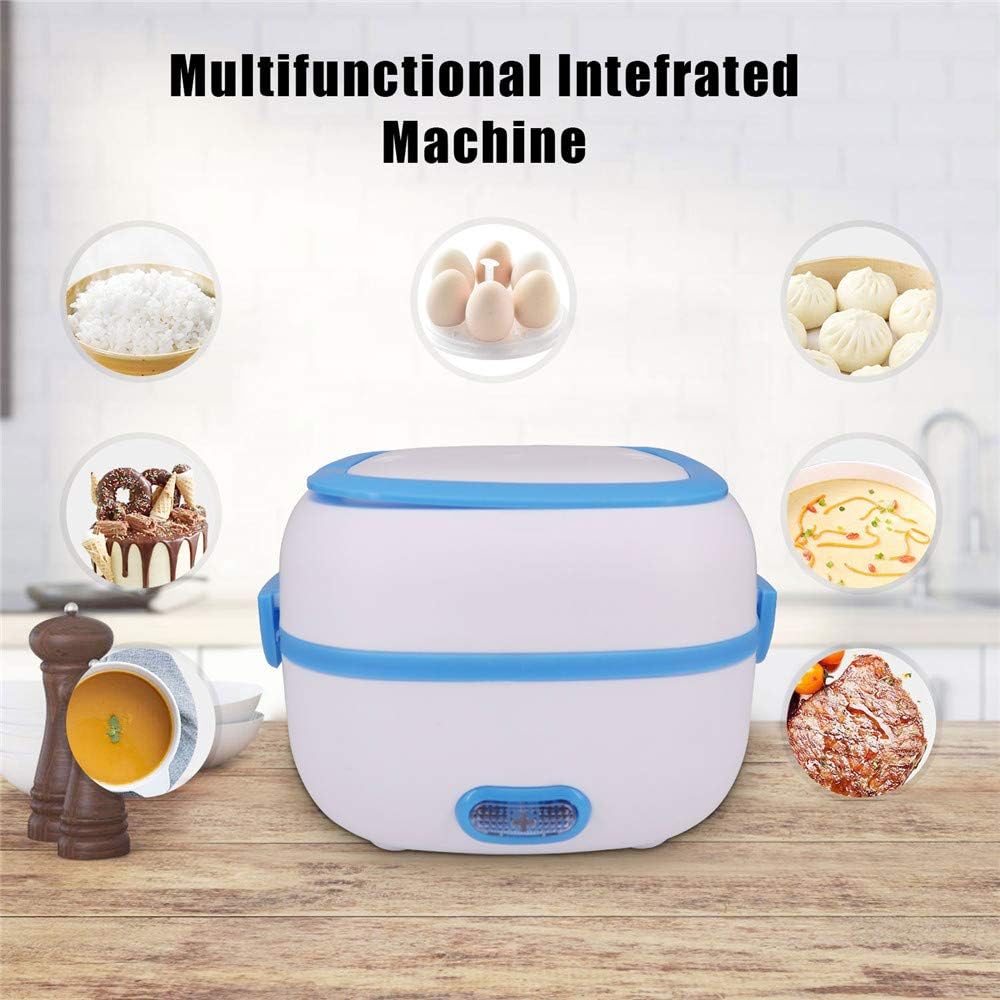 Electric Lunch Box Portable Food Warmer Food Heating Stainless Steel Compartments, 220V 200W